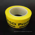 Industrial yellow warning tape ESD Protected Area mark warning tape PE warning tape